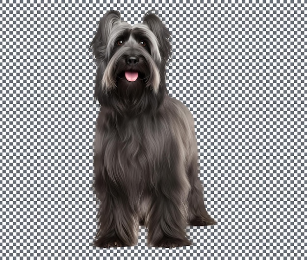 PSD beautiful skye terrier dog isolated on transparent background