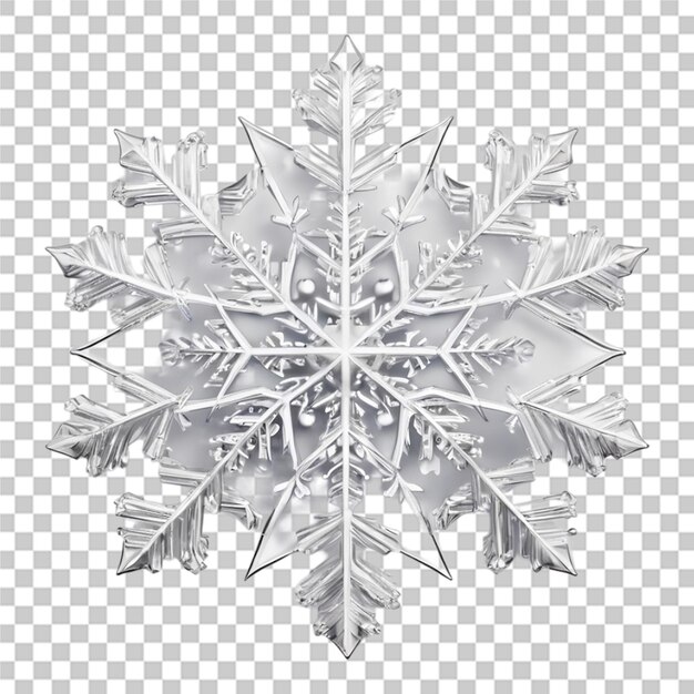 PSD beautiful snowflake transparent background