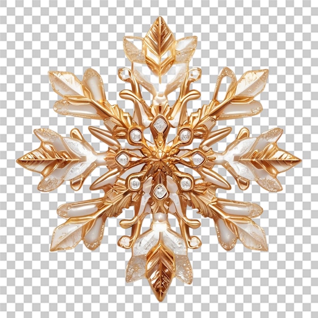 PSD beautiful snowflake transparent background