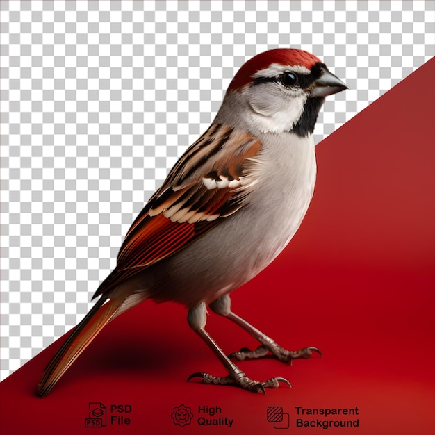 Beautiful sparrow isolated on transparent background include png file