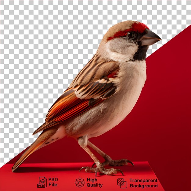 Beautiful sparrow isolated on transparent background include png file