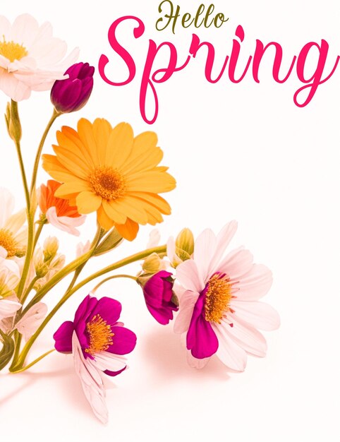 PSD beautiful spring background design