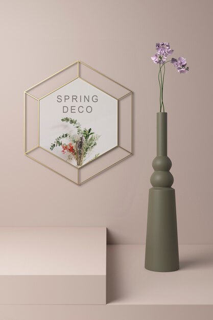 Beautiful spring deco concept mock-up