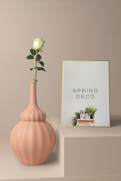 Beautiful spring deco concept mock-up