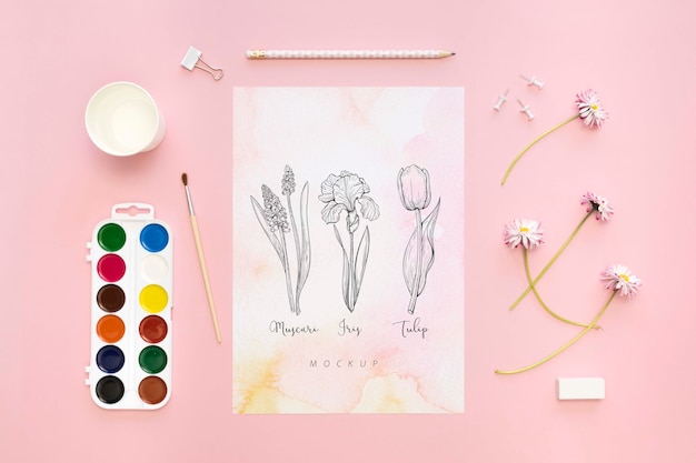 Beautiful stationery minimal concept