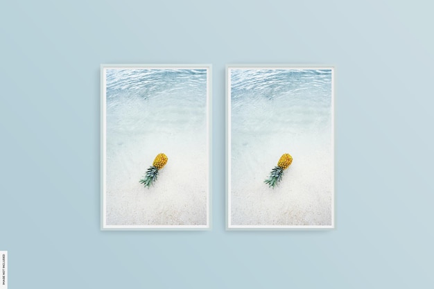 Beautiful summer frame photo mockup