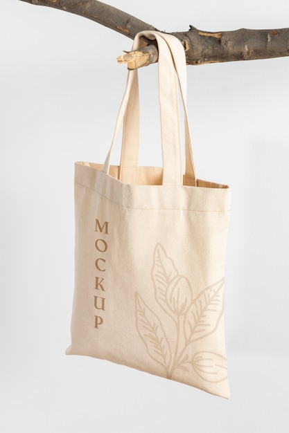 PSD beautiful textile tote bag mockup