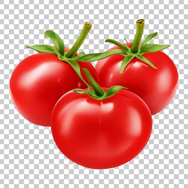 Beautiful tomato red fresh isolated transparent background