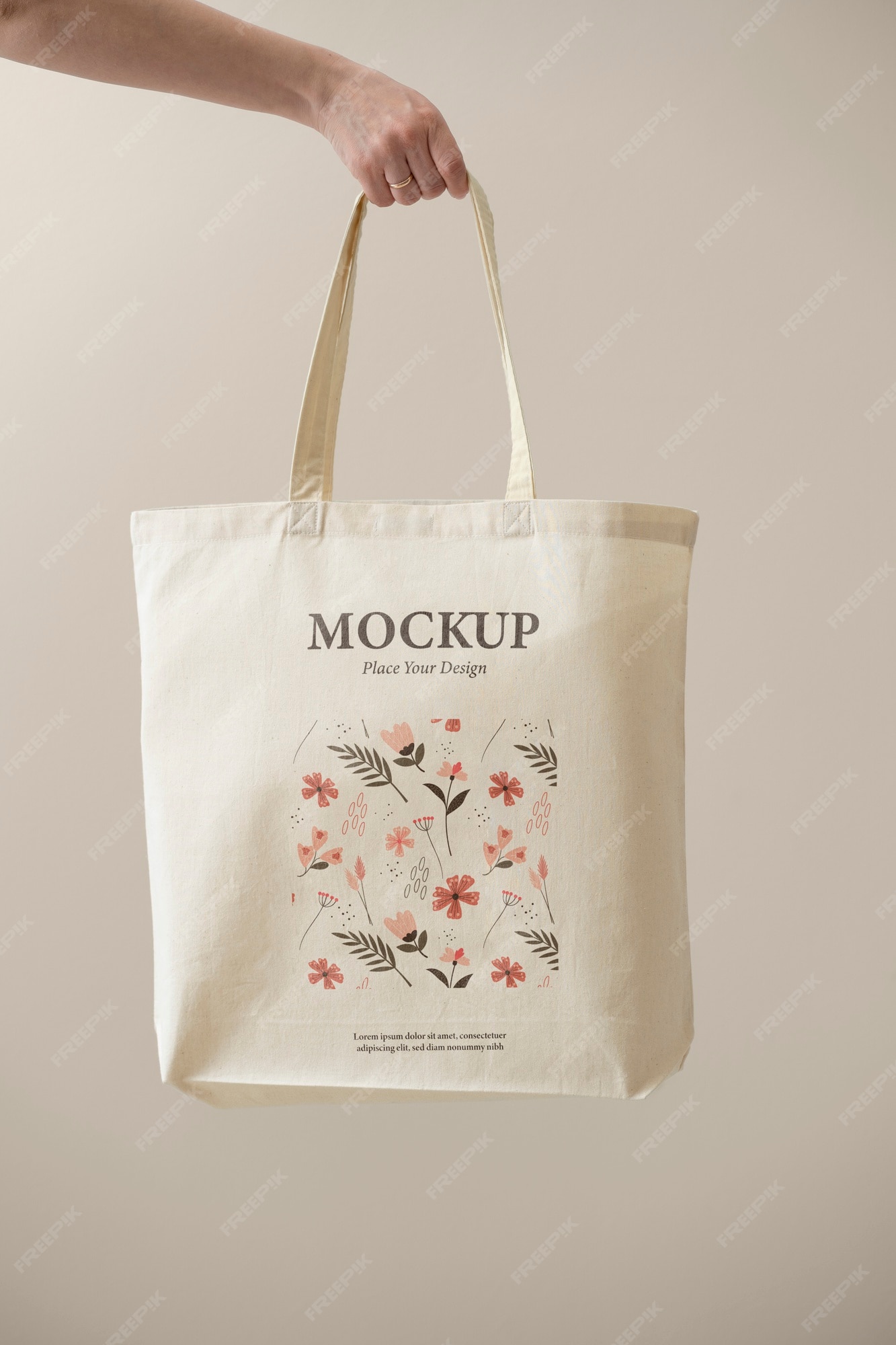 Premium PSD | Beautiful tote bag design mockup