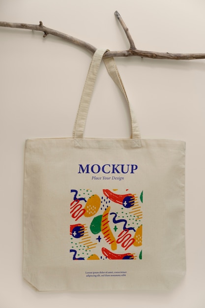 Beautiful tote bag design mockup