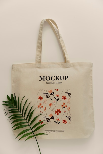 PSD beautiful tote bag design mockup