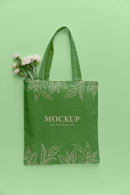 PSD beautiful tote bag design mockup