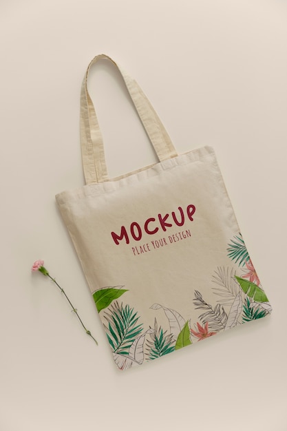 Beautiful tote bag design mockup