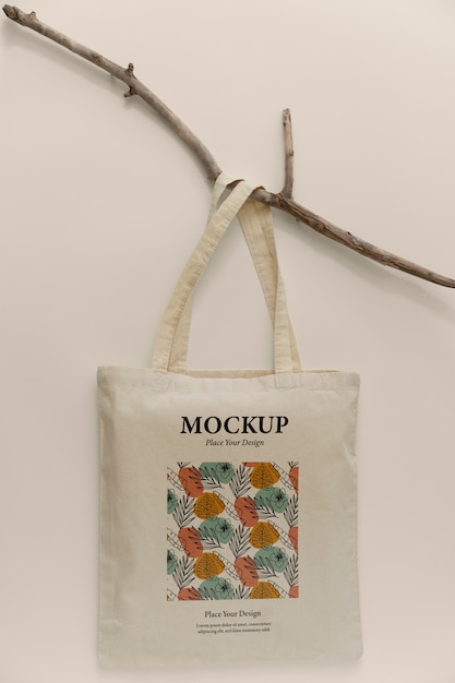 Beautiful tote bag design mockup