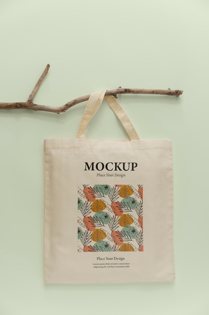 Beautiful tote bag design mockup