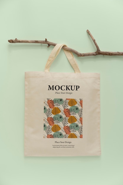 Beautiful tote bag design mockup