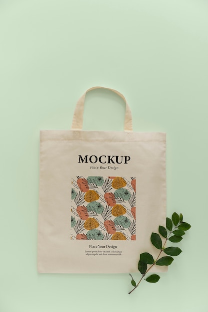 Beautiful tote bag design mockup