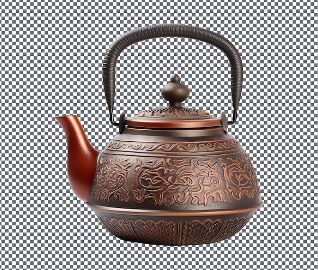 PSD beautiful traditional chinese teapots isolated on transparent background