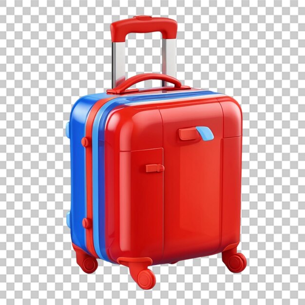 PSD Красивый чемодан для летнего путешествия 3d прозрачный фон