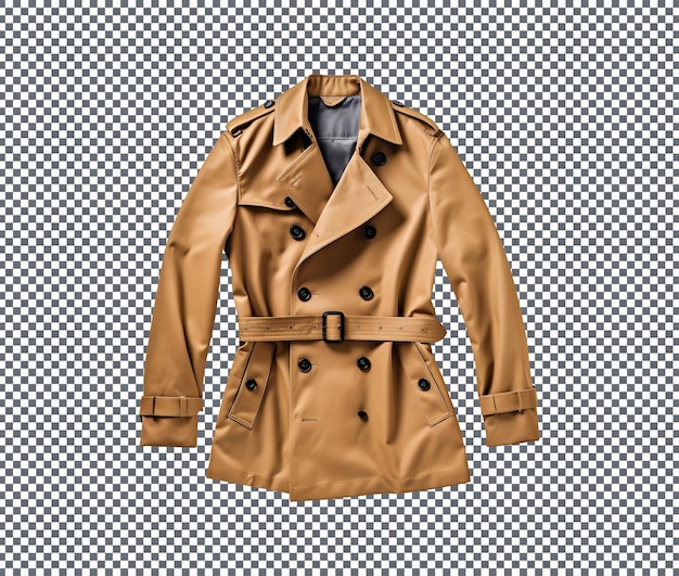 Beautiful trench coat isolated on transparent background