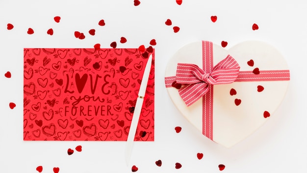 PSD beautiful valentine's day concept