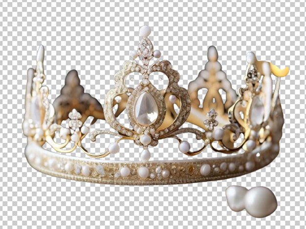 PSD una bellissima corona dorata e bianca molto femminile