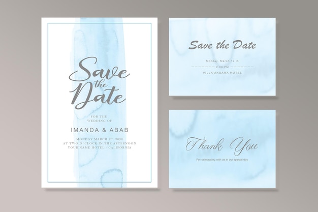 PSD beautiful vintage wedding invitation cards psd