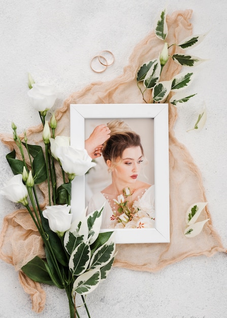 PSD bellissimo concetto di matrimonio mock-up