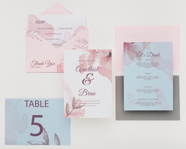 PSD concetto di bel matrimonio mock-up