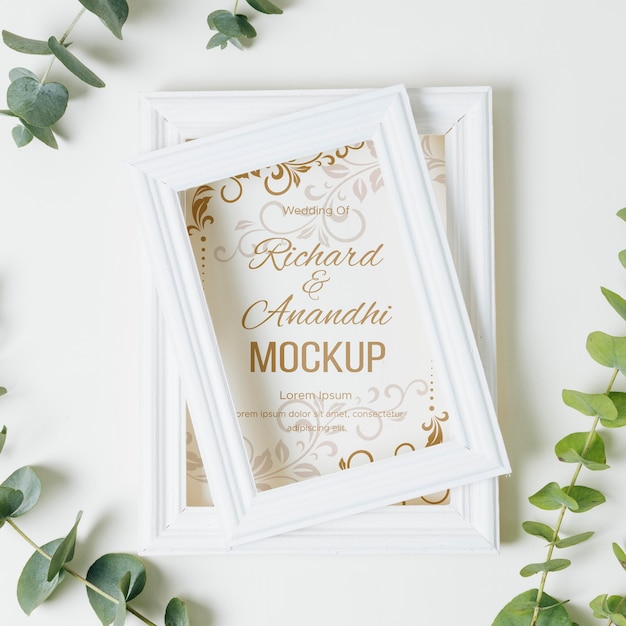 Mock-up di concetto di matrimonio bellissimo