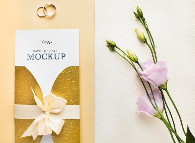 Beautiful wedding concept mock-up