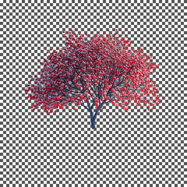 PSD beautiful whimsical winter theme isolated on transparent background
