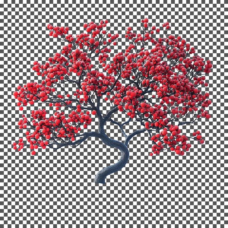 PSD beautiful whimsical winter theme isolated on transparent background