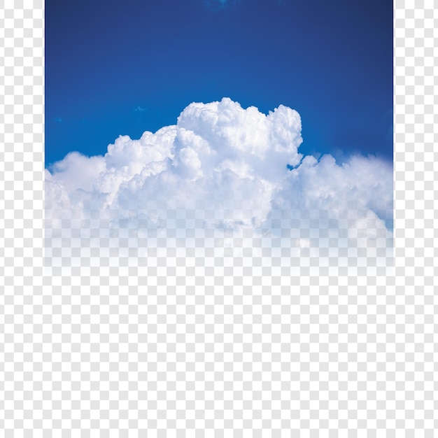 鮮やかな青い空を背景に美しい白い雲