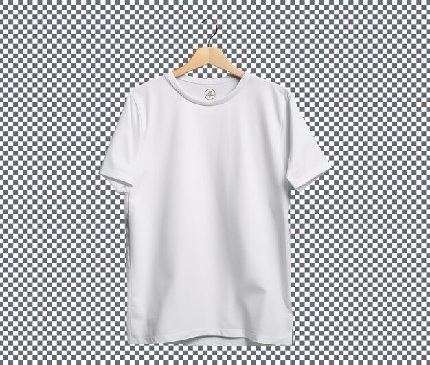 Beautiful white mockup shirt isolated on transparent background