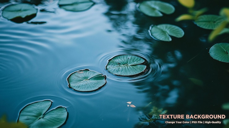 PSD beautiful white water lilies in warming sun rays