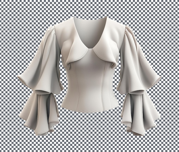 beautiful winter bell sleeve cardigan isolated on transparent background
