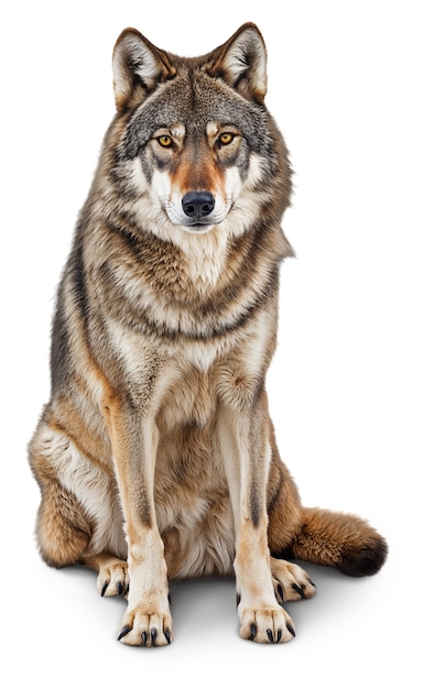 beautiful wolf isolated