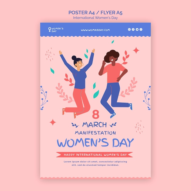 beautiful women's day flyer template