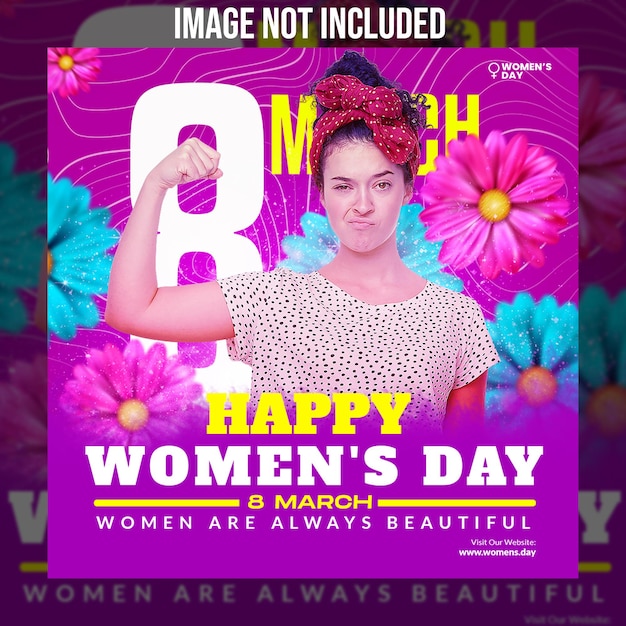 PSD beautiful womens day template