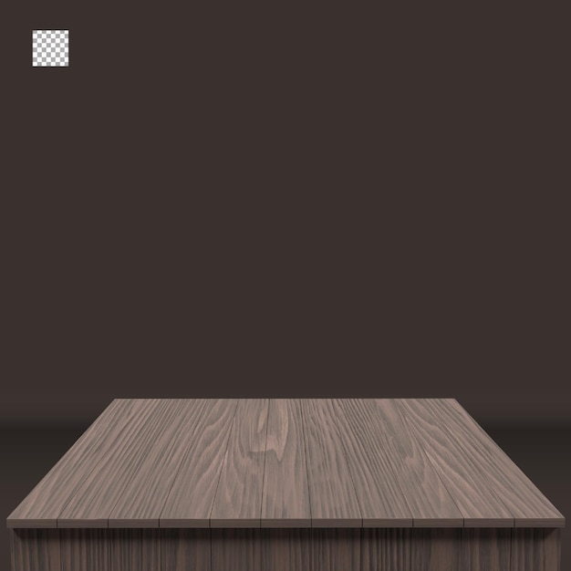 Bella tavola di legno rendering 3d per il design