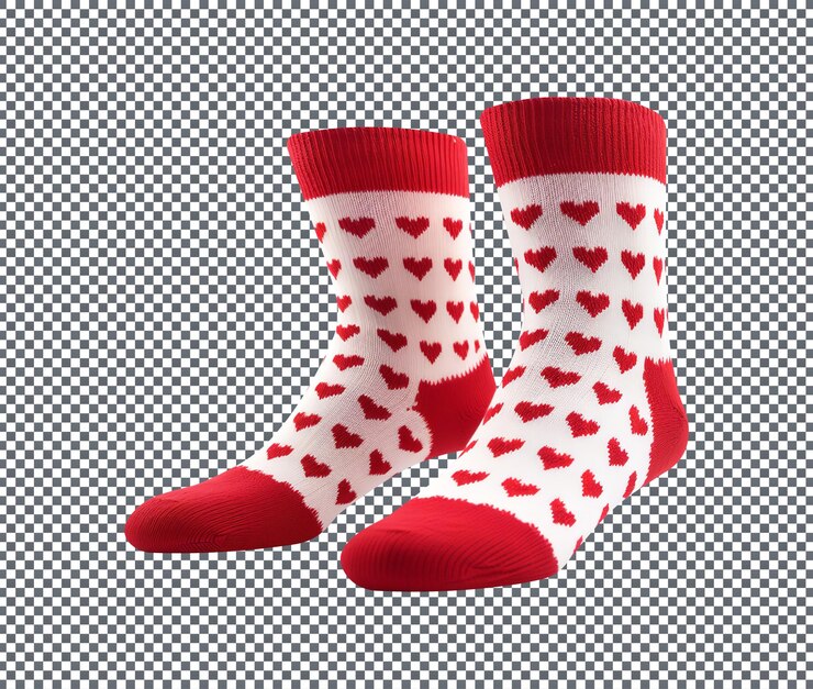 PSD beautiful wool blend socks isolated on transparent background