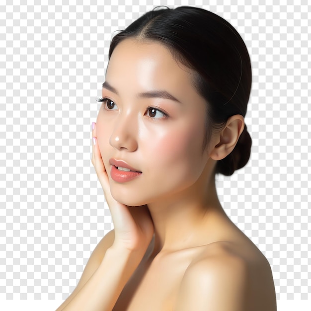 輝く 皮膚 の 美しい 若い 女