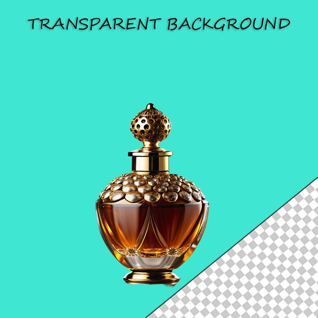 PSD beautifull perfume bottle isolated on transparent background