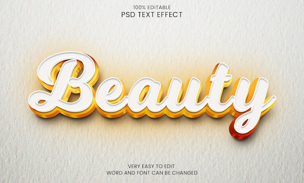 PSD 아름다움 3d 텍스트 효과