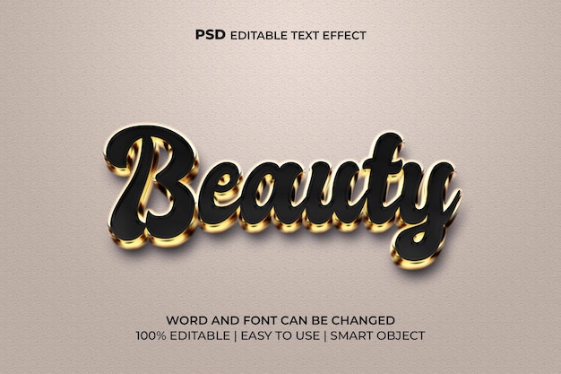 beauty 3d  text effect