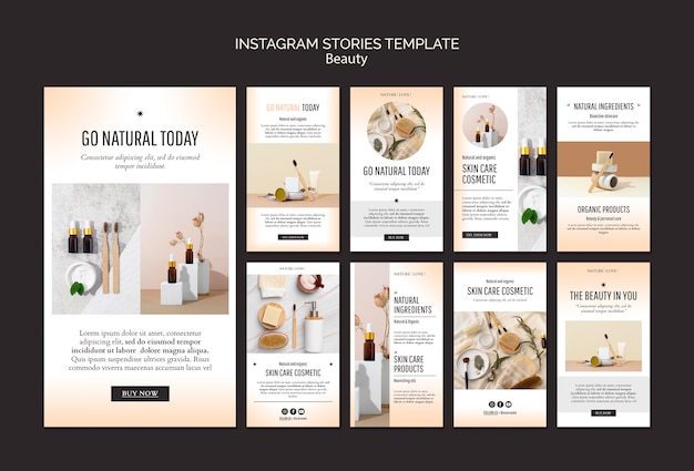 PSD 美容と化粧品のinstagramストーリー集