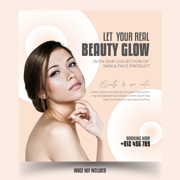 PSD beauty banner design template