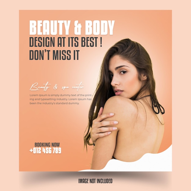 Beauty banner design template