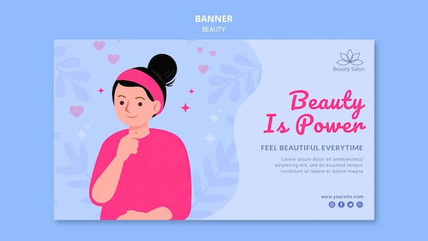 PSD beauty banner template illustrated